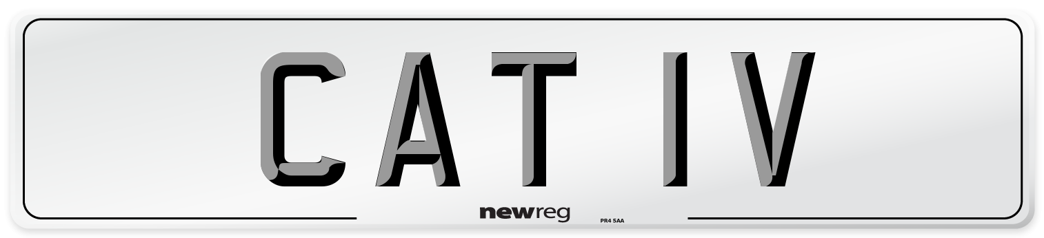 CAT 1V Number Plate from New Reg